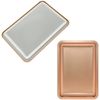 2 PCS Stainless Steel Square Trays,Trinket Serving Trays (Gold)