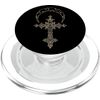 Alternative Crescent Moon with Gothic Cross PopSockets PopGrip for MagSafe