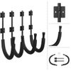100 Lbs. Capacity Kayak Wall Mount Hangers Storage Hook Rack, Black, 2-Pack