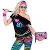 Widmann 68592 80s Handbag Cassette Accessory Theme Party Carnival, Multicoloured, Standard Size