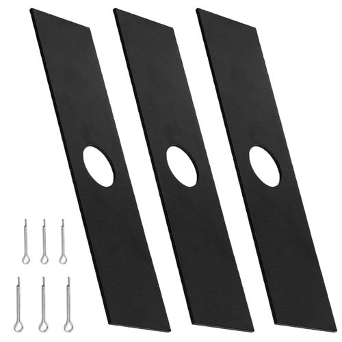 ZHONGXIA 3 Pack Hardened Steel 8"x2" Edger Blade Compatible with Kobalt 80 Volt Max Cordless Electric Edger - Edger Blades 1 Inch Center Hole