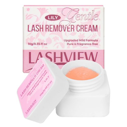 LASHVIEW Eyelash Extension Remover Cream, Lily Flavor Gentle Eyelash Glue Remover Low Irritation for Sensitive Skin Gel Texture 10g