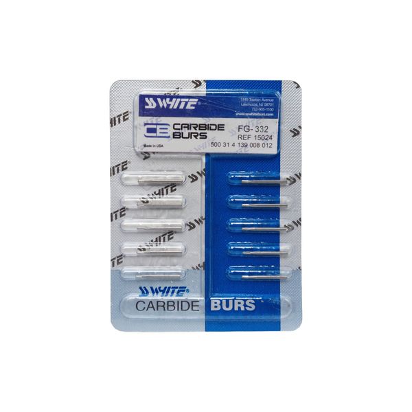 SS White BUR CARBIDE FG 332 10 Pack