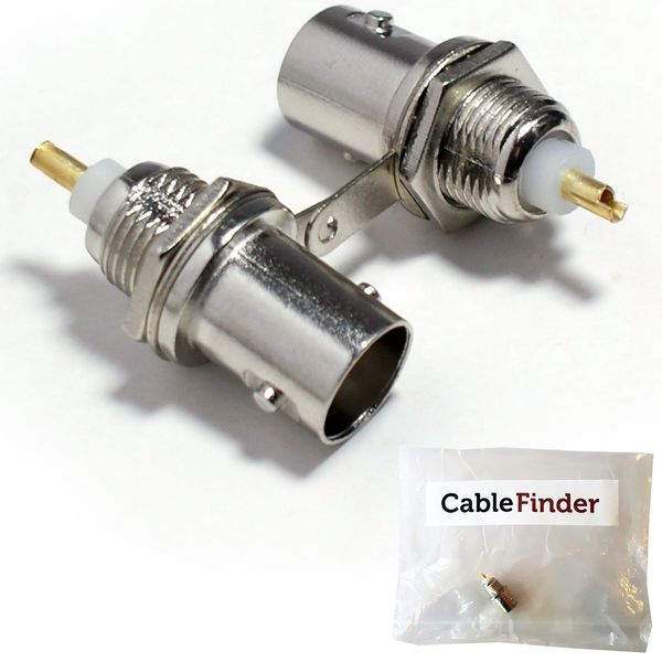 5x BNC Female Socket Solder Connector - CCTV Camera Chassis Panel Mount Coaxial - Loops