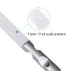 Olakin Professional Metal Nail File with Case, Nail File Manicure Tools, No Slip Handle Stainless Steel Nail Care Manicure Tool Accessories for Men Woman, White