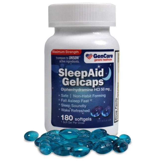 Sleep Aid Soft Gels Nighttime Maximum Strength Diphenhydramine Softgels Adults