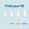 o.b. Tampons | Non-Applicator Tampon, Unscented | Super Plus Tampons, 40ct