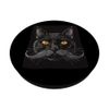 Bearded cat costume for mustache animals lovers PopSockets Swappable PopGrip