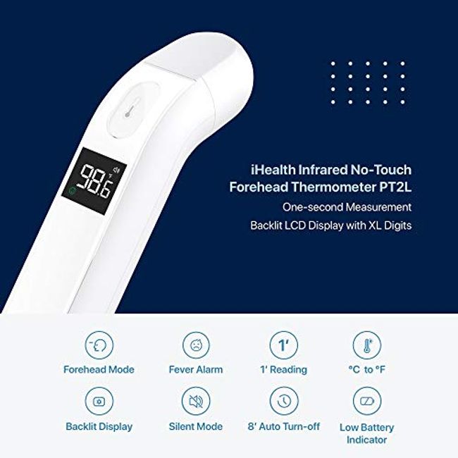 Touchless Forehead Thermometer for Adults and Kids, Digital Infrared Non  Contact