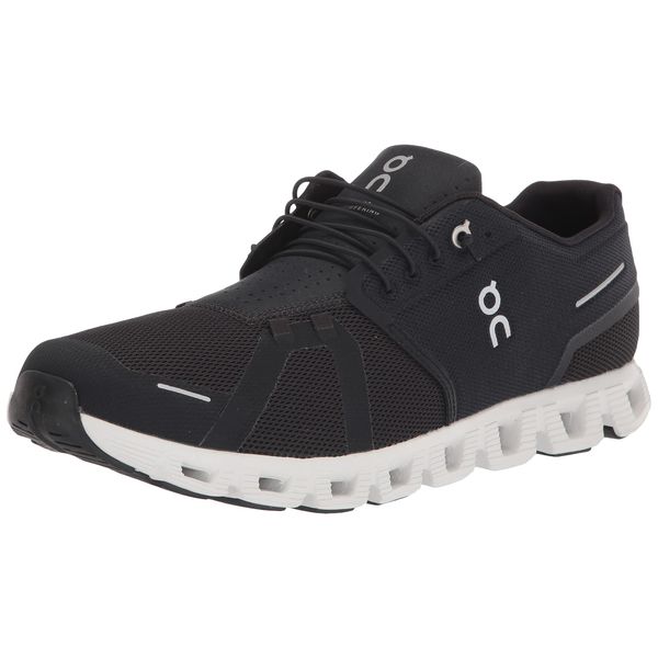 On Cloud 5 Men's Running Shoes, Black | White