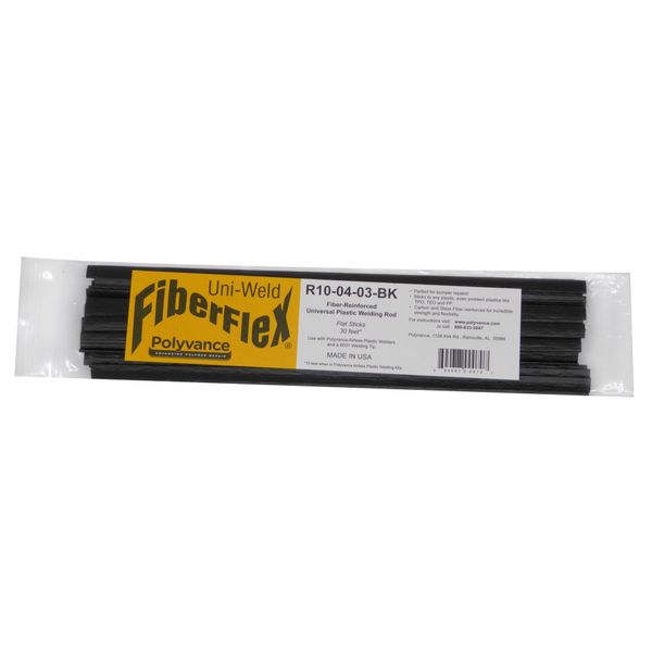 FiberFlex Plastic Welding Rod, Flat Ribbon, 30 ft., Black