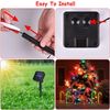 Solar Candy Cane Pathway Light Outdoor Christmas Decor Stake Lamp 8 Light Modes