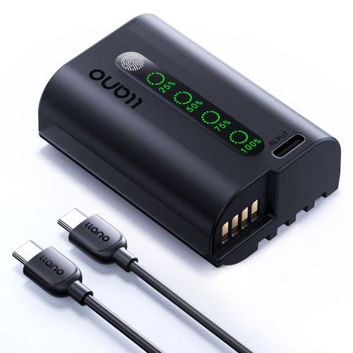 llano Aurora USB-C DMW-BLK22 Battery 2600mAh for Panasonic Lumix S5II, S5, S5IIX, GH6, GH5 II, S5M2, S5M2X, GH5M2, DC-S9, DC-G9II, DC-S5, DC-S5-II Cameras, Instant Power Display, 3H Full Charged