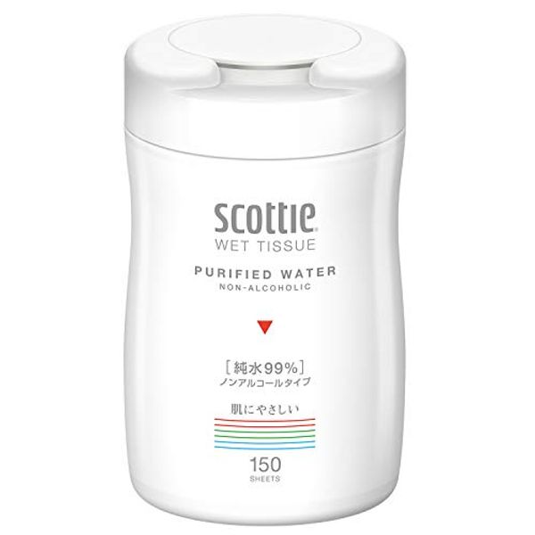 Scotty Wet Tissue 99% Pure Water, 150 Sheets + 130 Refills