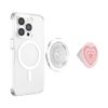Coffee Love Heart Latte Pattern Blush Pink PopSockets PopGrip for MagSafe