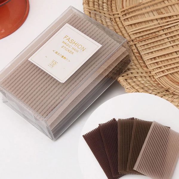 Bangs Clips, 10 Pieces, 3 Colors Available, Hair Clips, Bangs Fixing Sheet, Hair Holder, Hair Velcro Fixing Fringes, Hair Makeup Tool, For Face Washing, Makeup (Brown)