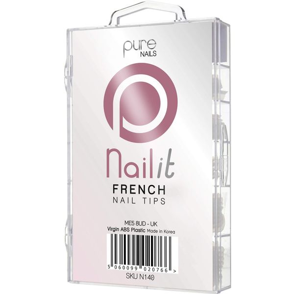 Pure Nails French Nail Tips Pack - (100 Nail Tips) (N140)