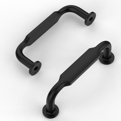 ROMATEE 10 Pack Matte Black Cabinet Pulls 3 Inch(76mm) Hole Centers Kitchen Cabinet Handles Solid Zinc Alloy Cabinet Hardware Kitchen Cabinet Handles for Bathroom Dresser Pulls