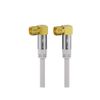 Goobay 70481 SAT Antenna Cable, 135 dB, 4x Shielded, White, 1m Length