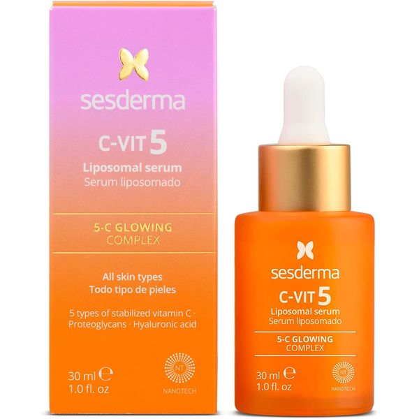 Sesderma C-Vit 5 30 ml | Liposomal Serum with 5 Types of Vitamin C | Radiant Complexion and Anti-Ageing Effect, for All Skin Types