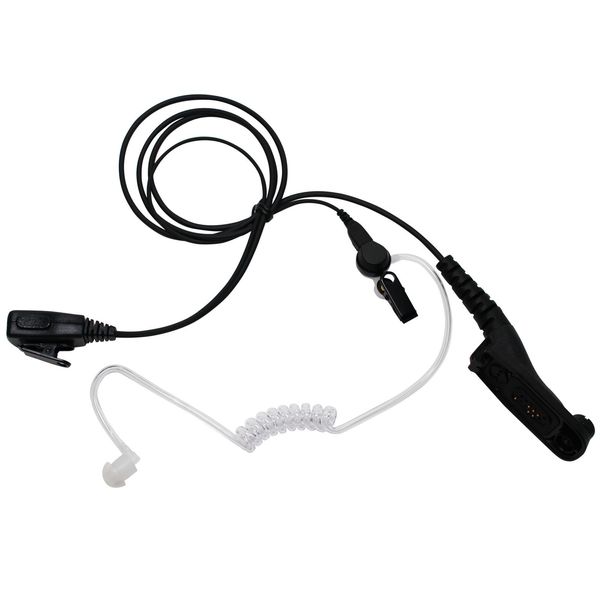 Replacement for Motorola APX 6000 FBI Earpiece with Push to Talk (PTT) Microphone - Acoustic Earphone Compatible with Motorola APX 6000 Radio - Headset for Security and Surveillance