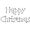 Art Stamps Dot Happy Christmas Stamp, Black
