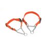 Adjustable Half Check Chain Dog Collar 20mm With Curved Side Release Buckle (Small, Orange)
