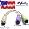 VASTER 3 Pack, Notebook PS/2 Keyboard, Mouse Splitter Cable, 6 INCH (Black)