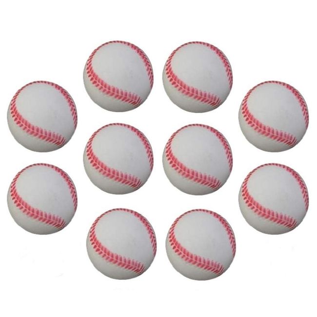 KINOKINO Baseball Practice Urethane Balls Diameter Approx. 2.8 inches (7 cm) (White, Set of 10 Balls)