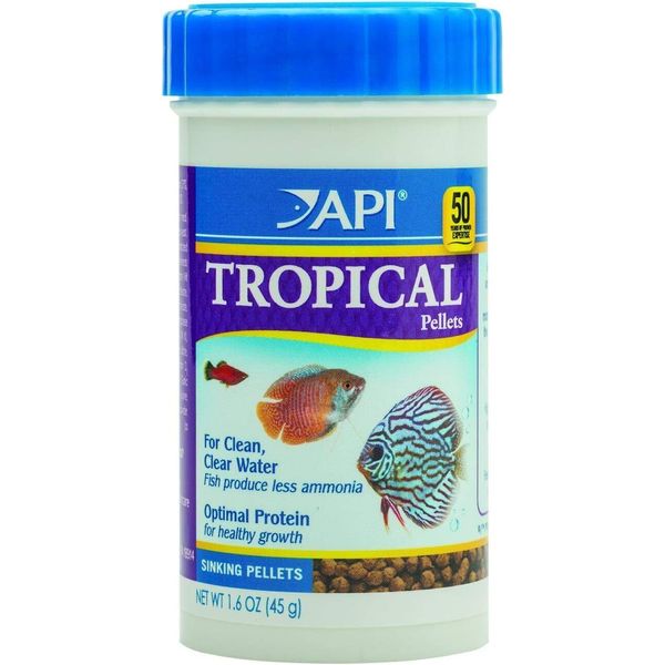 Tropical Pellets Sinking Pellets Fish Food 1.6-Ounce Container, Small (823A)