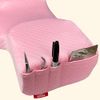 XOLLOZ Pillow for Eyelash Extensions - Curved Memory Foam Lash Bed Pillow with Neck and Back Support, Perfect Pillow for Eyelash Extensions, Two Pockets for Tools On The Sides of Pillow - Pink