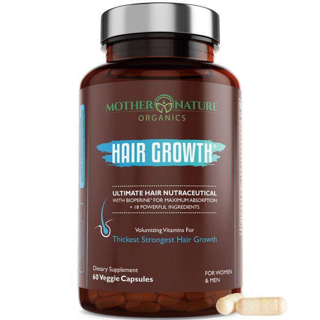 Hair Growth Supplement Natural Formula with Bamboo, Keratin and MSM (60 count)