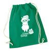 Flox Creative Green Drawstring Bag Santa Llama Clause