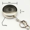 Portable Ashtray Stainless Steel Ashtray Random Exquisite Pattern with Key Ring