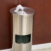 Wipe Dispenser/Trash Can 5 gal Silver