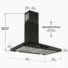 30"Wall Mounted Kitchen Range Hood 350CFM Touch control Cook Vent Black LED 