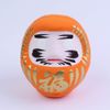 Tomizawa Japanischer Daruma 9 cm, orange, handbemalt