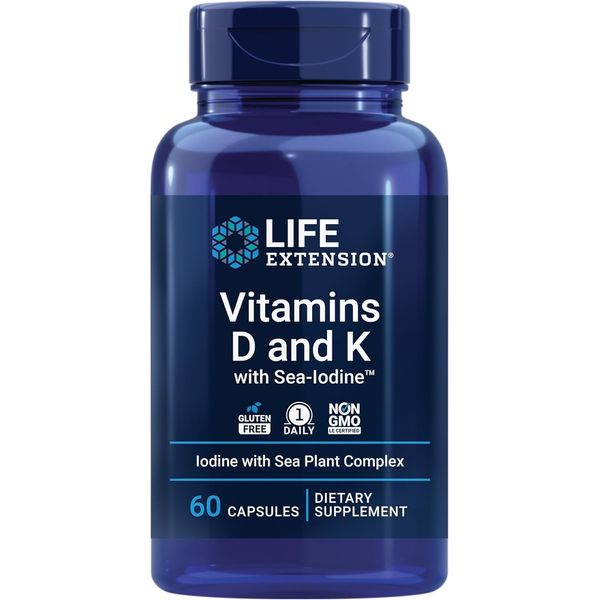 Vitamins D and K with Sea-Iodine™ 60 capsules
