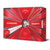 Callaway Chrome Soft Golf Balls, Truvis Red, One Dozen (2018 Version)