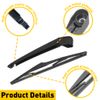 Rear Windshield Window Wiper Arm & Blade Replacement For 2004-2010 Toyota Sienna