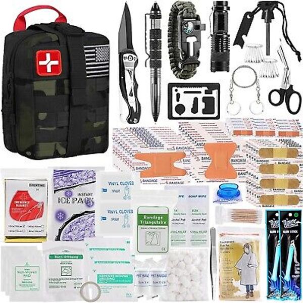 282 Pcs Tactical First Aid Kit Survival Molle Military EMT Medical Pouch Bag