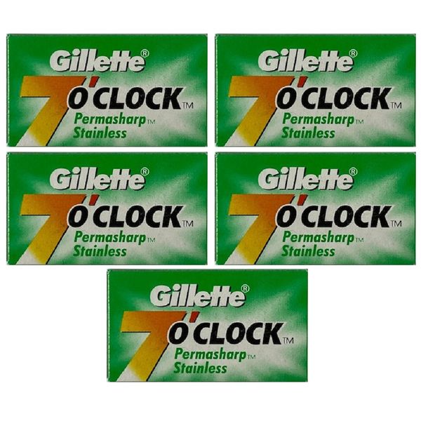 Gillete 7 O'clock PermaSharp Super Stainless Double Edge Razor Blades, 50 Count