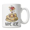 Cute Personalized Albino Ball Python With Hearts Coffee Mug (15oz)