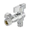 EFIELD 5 PCS Dual Angle Stop Valve Pex-A Expan 1/2" Inletx 3/8"x3/8 Comp,1/4Turn