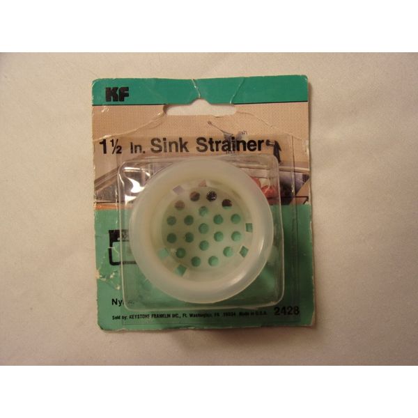 KF 1.5 Inch White Nylon Sink Strainer Round #2428