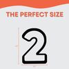 2 Block Numbers Cookie Cutter with Easy to Push Design (3.5 inch)
