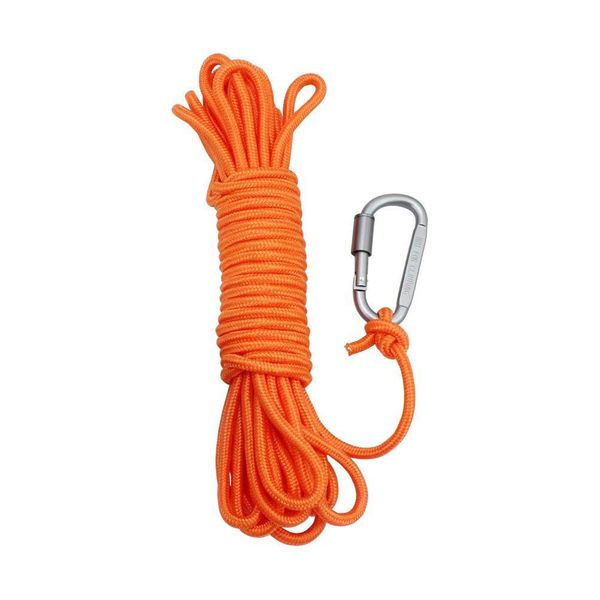 AITREASURE 10M Floating Rope Anchor Mooring Rope Multifunctional Rope 6mm Kayak Canoe Tow Line with Aluminum D-Ring Lock Carabiner Boat Camping Hiking Awning Tent Canopy