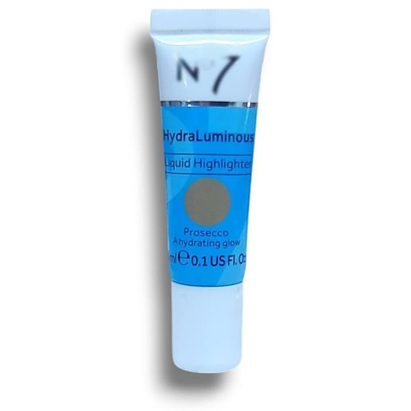 HydraLuminous Liquid Highlighter - Prosecco by Nō 7 | A Hydrating Glow | 3mL [Mini Size]