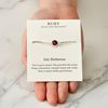 Philip Jones July (Ruby) Birthstone Bracelet Created with Zircondia® Crystals