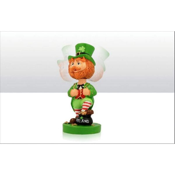 Elgate Paddy O'Shamrock - Leprechaun Bobble Head Figurine, Green